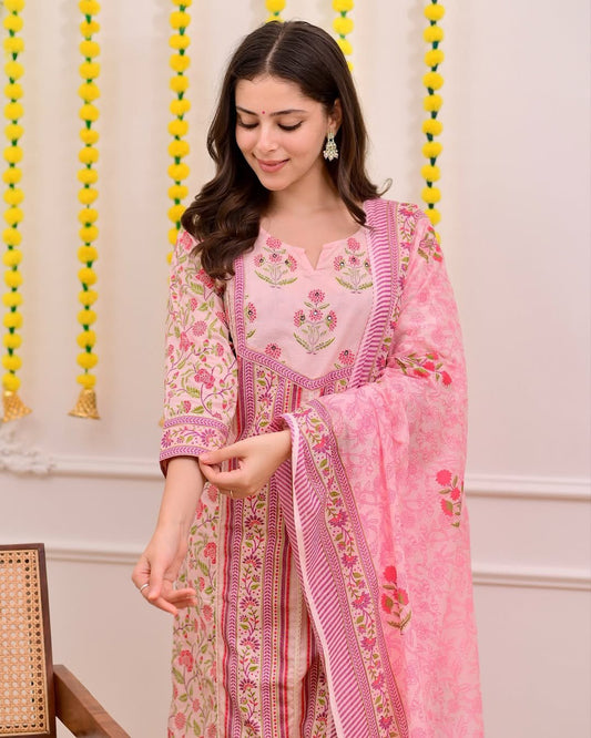 Morgan Silk Digital Print Kurta Set with Dupatta