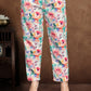 White Floral Cotton Co-Ord Set with Multicolor Bloom Print