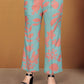 Teal Green Floral Printed Viscose Rayon Co-Ord Set with Shirt Collar