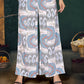Grey Printed Viscose Rayon Co-Ord Set with Shirt Collar Top