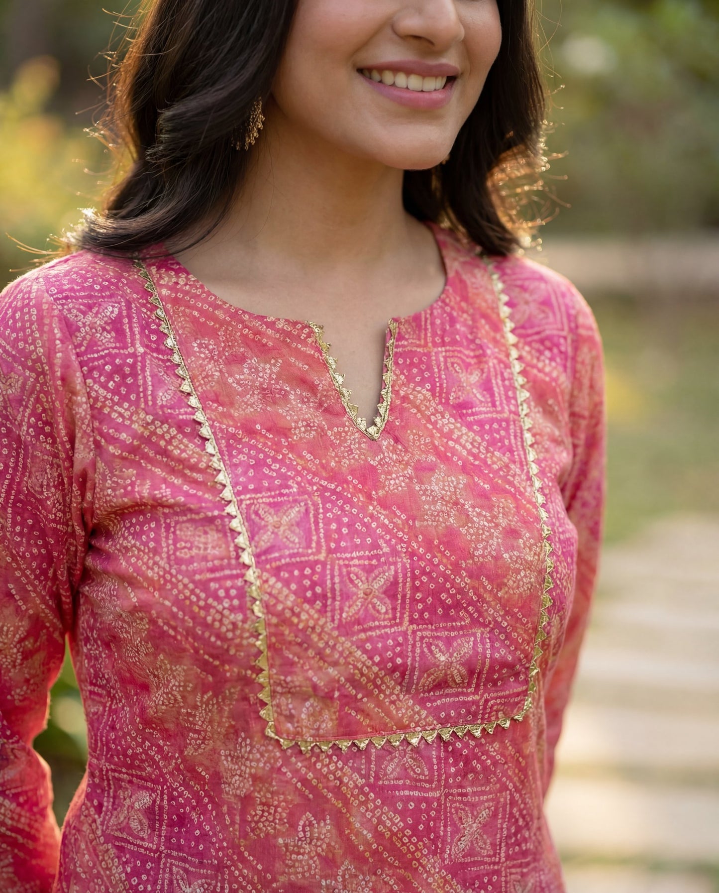 Pink Viscose Rayon Kurta Set with Self-Design Print & Sharara with Chiffon Dupatta