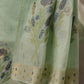 Botanical Floral Sky Blue Muga Cotton Unstitched Suit Set