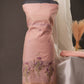 Botanical Floral Soft Pink Muga Cotton Unstitched Suit Set