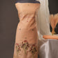 Botanical Floral Peach Blossom Muga Cotton Unstitched Suit Set
