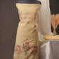 Botanical Floral Yellow Muga Cotton Unstitched Suit Set