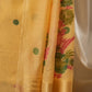 Floral Buti Sunshine Yellow Muga Cotton Unstitched Suit Set