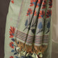 Creeper Floral Sea Green Minakari Work Unstitched Soft Cotton Suit Set