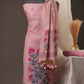 Creeper Floral Blush Pink Minakari Work Unstitched Soft Cotton Suit Set