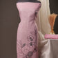 Outline Floral Pink Unstitched Suit with Black Floral Print and Tassel Dupatta