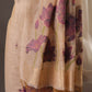 Lotus Floral Beige Muga Cotton Unstitched Suit with Lotus & Cow Weaving and Tassel Dupatta