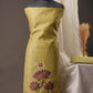 Lotus Floral Pista Green Muga Cotton Unstitched Suit with Lotus & Cow Weaving and Tassel Dupatta