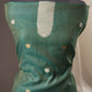 Floral Embroidered Teal Green Soft Cotton Unstitched Suit with Coordinated Dupatta