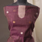 Floral Embroidered Wine Soft Cotton Unstitched Suit with Coordinated Dupatta