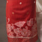 Floral Embroidered Rust Red Soft Cotton Unstitched Suit with Coordinated Dupatta