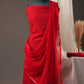 Elegant Red Georgette Unstitched Suit with Sequence Work & Solid Chiffon Dupatta