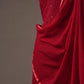 Elegant Maroon Georgette Unstitched Suit with Sequence Work & Solid Chiffon Dupatta