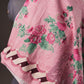 Pink Pakistani Unstitched Suit with Embroidered Neck Patch & Dual Sleeve Borders.