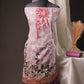 Lavender Printed Pakistani Unstitched Suit with Embroidered Neck & Corner Patch