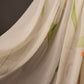 Elegant Off-White Rust Brown Georgette Ciffly Unstitched Suit with Floral Print & Embroidered Neckline
