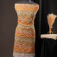 Zig-Zag Charm Georgette Unstitched Suit with Floral Design and Printed Dupatta
