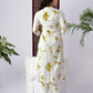 White & Yellow Tie-Dye Print Rayon Kurta Set with Dupatta