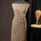 Off-White Leaf Print Georgette Unstitched Suit with Floral Chiffon Dupatta