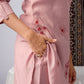 Blush Pink Embroidered Viscose Rayon Co-Ord Set