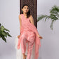Dusty Pink Embroidered Rayon Kurta Set with Dupatta