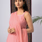 Dusty Pink Embroidered Rayon Kurta Set with Dupatta