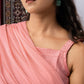 Dusty Pink Embroidered Rayon Kurta Set with Dupatta