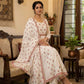 Cotton Chikankari Anarkali Kurta Set with Mirror Work & Malmal Dupatta