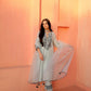 Georgette Embroidered Kurta Set with Foil Work & Dupatta