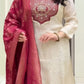 Pure Banarasi Jacquard Kurta Set with Embroidered Neck & Banarasi Dupatta