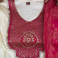 Pure Banarasi Jacquard Kurta Set with Embroidered Neck & Banarasi Dupatta
