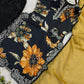 Black Printed Muslin Pakistani Suit Set with Dupatta