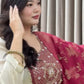 Pure Banarasi Jacquard Kurta Set with Embroidered Neck & Banarasi Dupatta